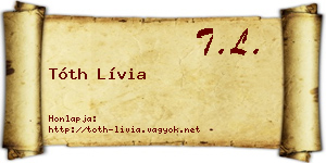 Tóth Lívia névjegykártya